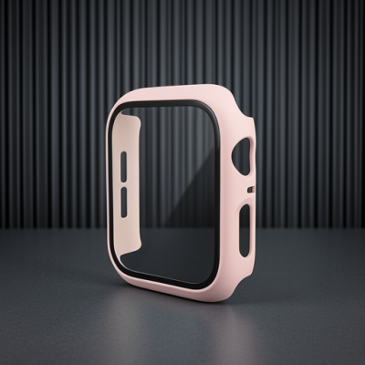 Apple Watch 40mm Camlı Kasa Ekran Koruyucu - Pembe