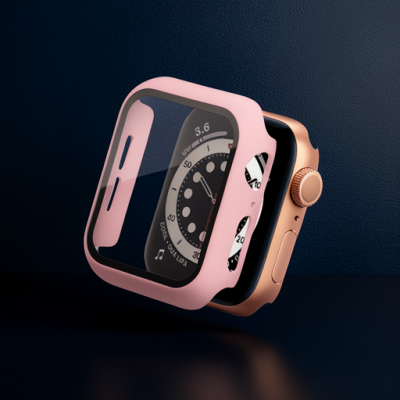 Apple Watch 40mm Camlı Kasa Ekran Koruyucu - Rose Gold