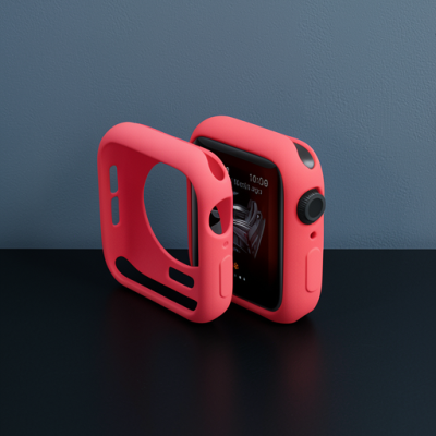 Apple Watch 40mm Silikon Alt Kasa - Kırmızı