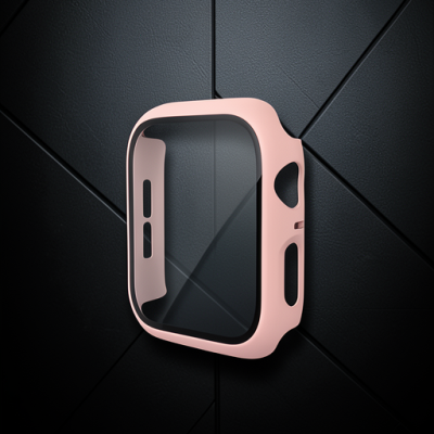 Apple Watch 41mm Camlı Kasa Ekran Koruyucu - Pembe