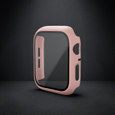 Apple Watch 42mm Camlı Kasa Ekran Koruyucu - Pembe