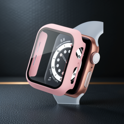 Apple Watch 42mm Camlı Kasa Ekran Koruyucu - Rose Gold