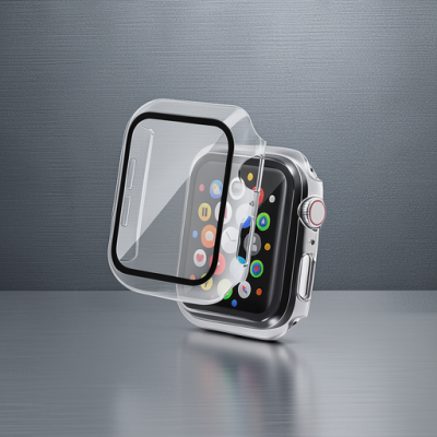Apple Watch 42mm Camlı Kasa Ekran Koruyucu - Şeffaf