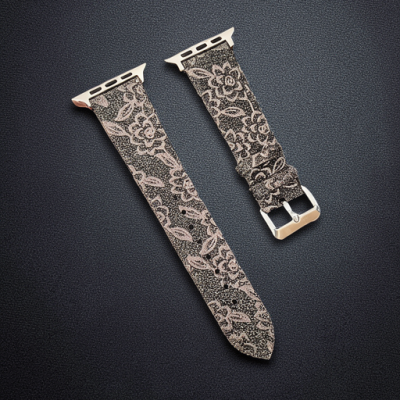 Apple Watch 42mm Creeper Desenli Kordon - Kahverengi