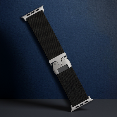 Apple Watch 42mm Forest Kumaş Kordon - Siyah