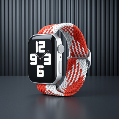 Apple Watch 42mm Kordon - Beyaz-kırmızı