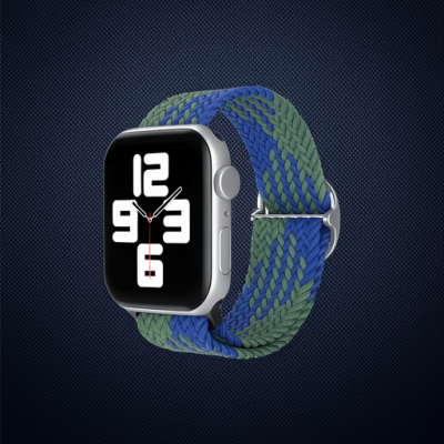 Apple Watch 42mm Kordon - Yeşil-lacivert