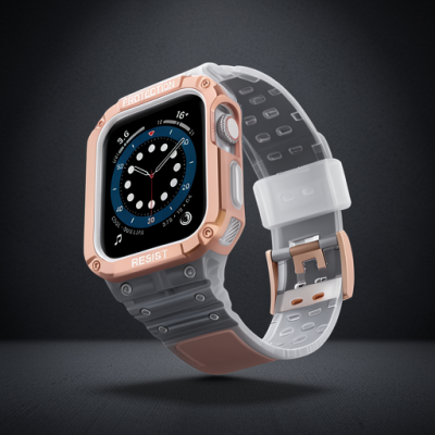 Apple Watch 42mm Kr401 Silikon Kordon (saat Değildir) - Beyaz-rose