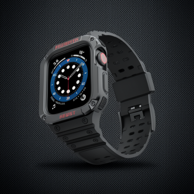 Apple Watch 42mm Kr401 Silikon Kordon - Siyah