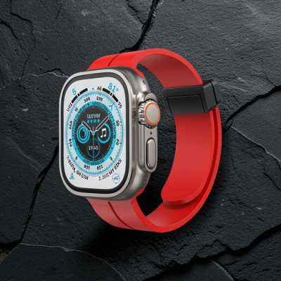Apple Watch 42mm Kr412 Elegance Stylısh Kordon (saat Değildir) - Kırmızı