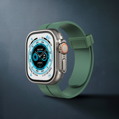 Apple Watch 42mm Kr412 Elegance Stylısh Kordon (saat Değildir) - Koyu Yeşil