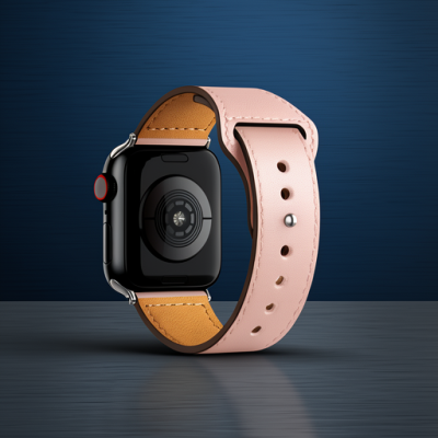 Apple Watch 42mm Kr415 Luaz Deri Kordon (saat Değildir) - Pembe