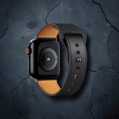 Apple Watch 42mm Kr415 Luaz Deri Kordon (saat Değildir) - Siyah