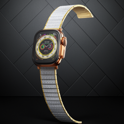 Apple Watch 42mm Made Metal Kordon (saat Değildir) - Gümüş-gold