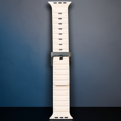 Apple Watch 42mm Magnus Mıknatıslı Silikon Kordon (saat Değildir) - Yıldız Işığı