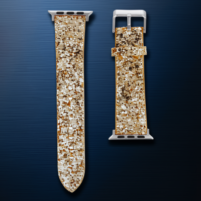 Apple Watch 42mm Ry Taşlı Kordon - Gold
