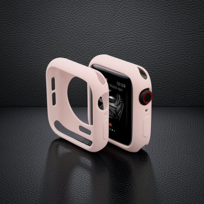 Apple Watch 42mm Silikon Alt Kasa - Pudra