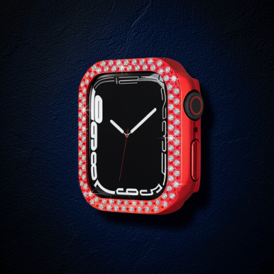 Apple Watch 42mm Taşlı Kasa - Kırmızı