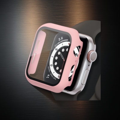 Apple Watch 44mm Camlı Kasa Ekran Koruyucu - Rose