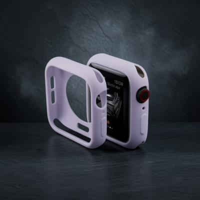 Apple Watch 44mm Silikon Alt Kasa - Lila