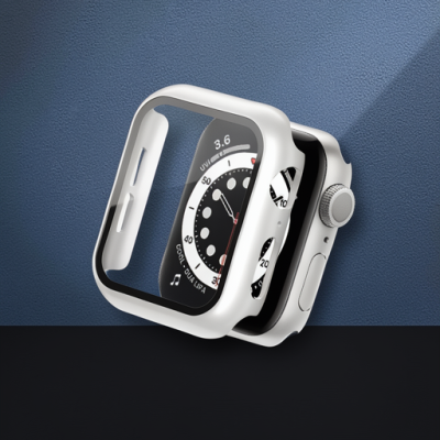 Apple Watch Ultra 49mm Camlı Kasa Ekran Koruyucu - Gümüş
