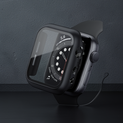 Apple Watch Ultra 49mm Camlı Kasa Ekran Koruyucu - Siyah