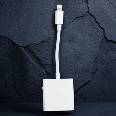 Apr22 Iphone Otg 2in1 - Beyaz