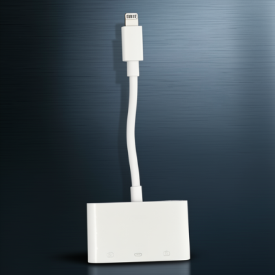 Apr23 Iphone Otg 3in1 - Beyaz