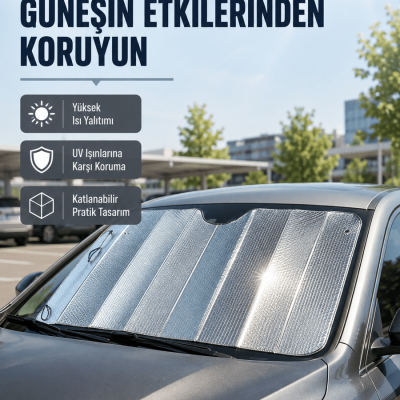 Araba Güneşliği Alüminyum Yansıtıcı Yüzeyle Etkili Isı Koruması
