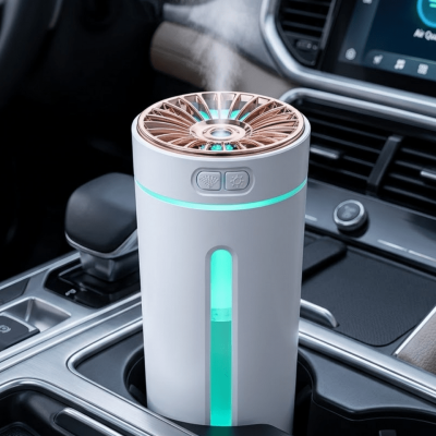 Araç İçi Hava Nemlendirici 5 Esans Hediyeli LED Işıklı USB Buhar Makinesi