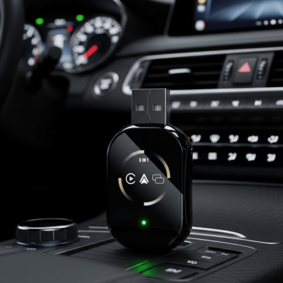 Araç İçi Kablosuz CarPlay Android Auto AirPlay Adaptörü
