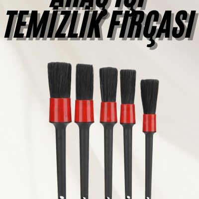 Araç İçi Led Aksesuar 5 Farklı Detaylı Araba Temizlik Fırçası Oto Temizleme Fırçası