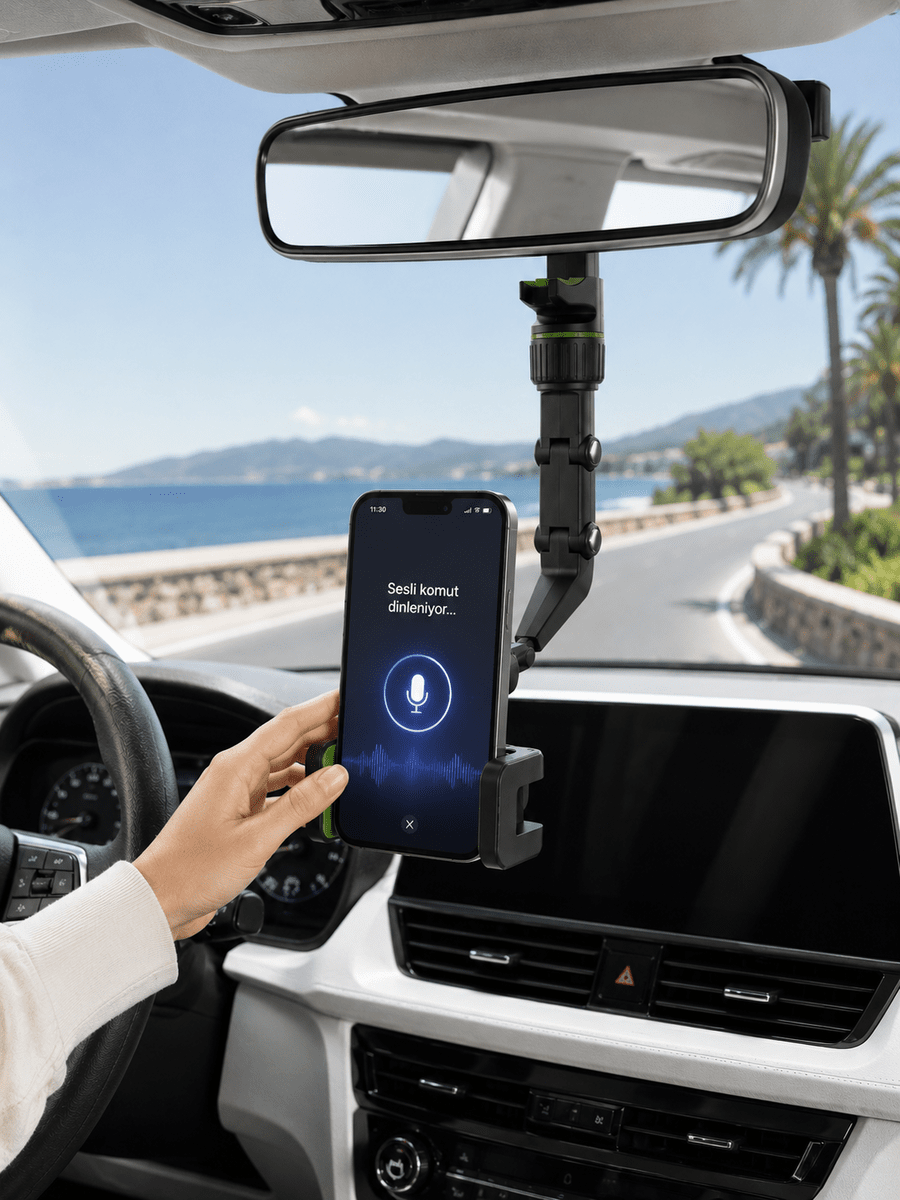 Dikiz Aynası Telefon Tutucu Katlanabilir Ayarlanabilir Araç İçi Telefon Standı