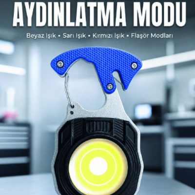 Araç Kamp Outdoor ve Tamir İşleri İçin Çok Amaçlı COB LED Şarjlı Kurtarma ve Çalışma Feneri