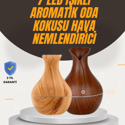 Aromaterapi Özellikli Ultrasonik Taşınabilir Oda ve Ofis Nemlendirici