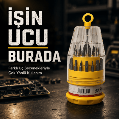 Ateşe Dayanıklı Tornavida Seti Elektronik Tamir İçin Çok Uçlu