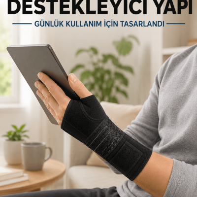 Avuç İçi Metal Destekli El Bilekliği Ayarlanabilir Cırtlı Bilek Desteği