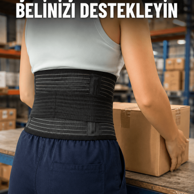 Ayarlanabilir Bel Korsesi Elastik Destek Bantlı Çalışma ve Günlük Kullanım