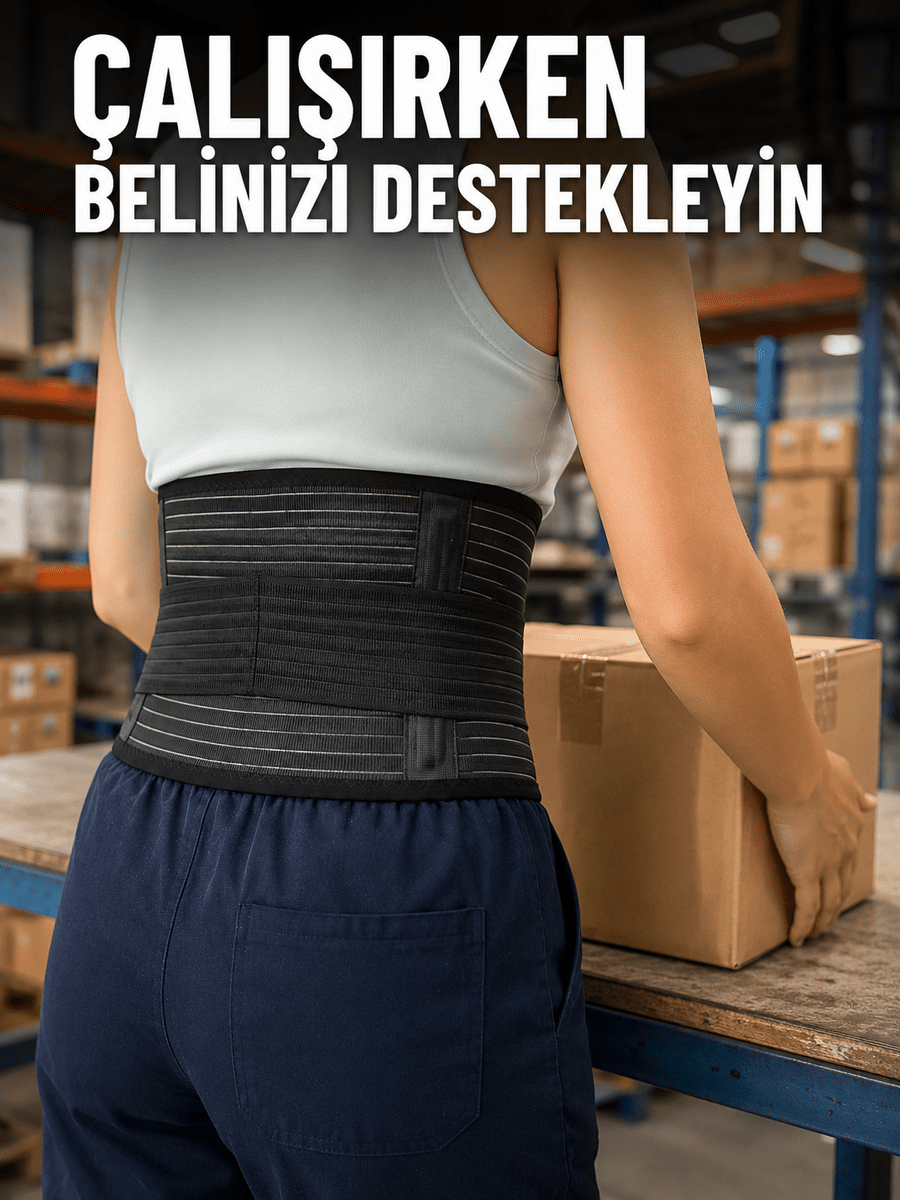 Ayarlanabilir Bel Korsesi Elastik Destek Bantlı Çalışma ve Günlük Kullanım
