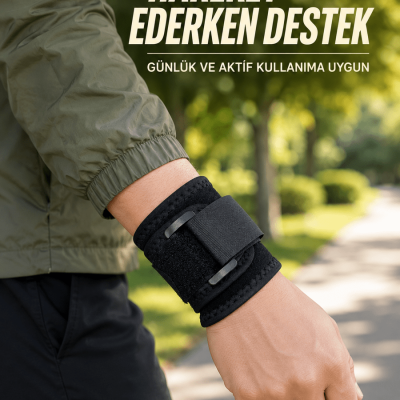 Ayarlanabilir Bilek Destekliği Cırtlı Bileklik Günlük Kullanım ve Spor İçin Bilek Desteği