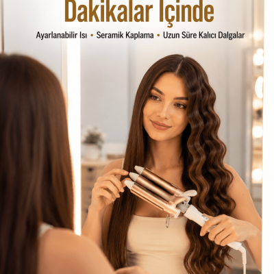 Ayarlanabilir Isı Ayarıyla Profesyonel Bukle Maşası – Hızlı ve Nazik Şekillendirme