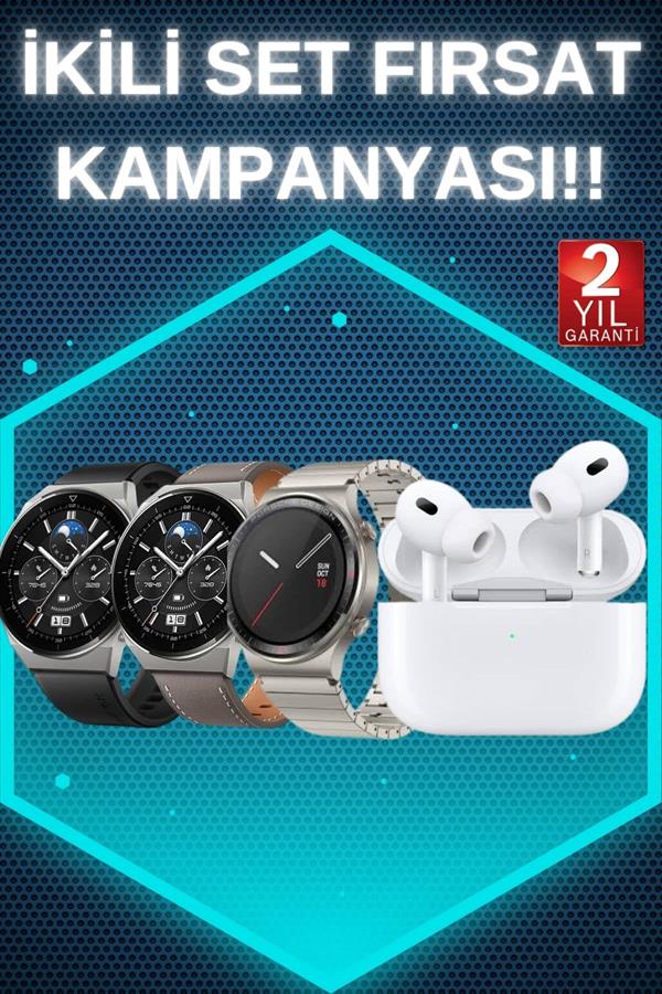 Aynalı Bluetooth Kulaklık Yeni Nesil Akıllı Saat Titreşimli Nabız Ölçer Spor Modları