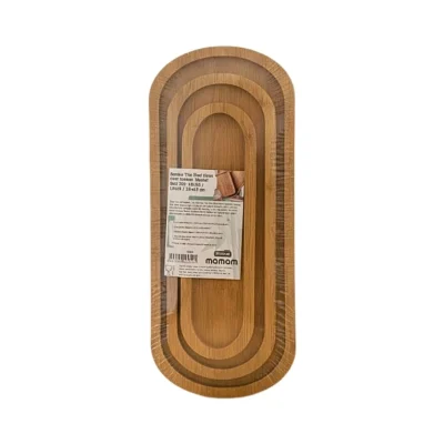 Bambu Uzun Oval 3 Parça Sunum Tepsisi