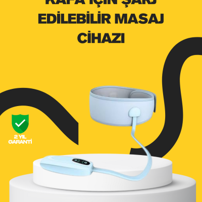 Baş ve Şakak Masaj Aleti Isı Destekli Derin Rahatlama