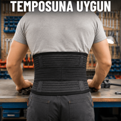 Bel Destek Korsesi Çift Sıkma Bantlı Ayarlanabilir Elastik Bel Kemeri