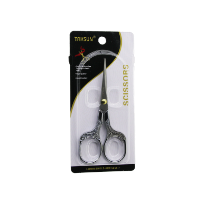 Bıyık Berber Makası 128x57 mm Çiçek Baskılı Sap