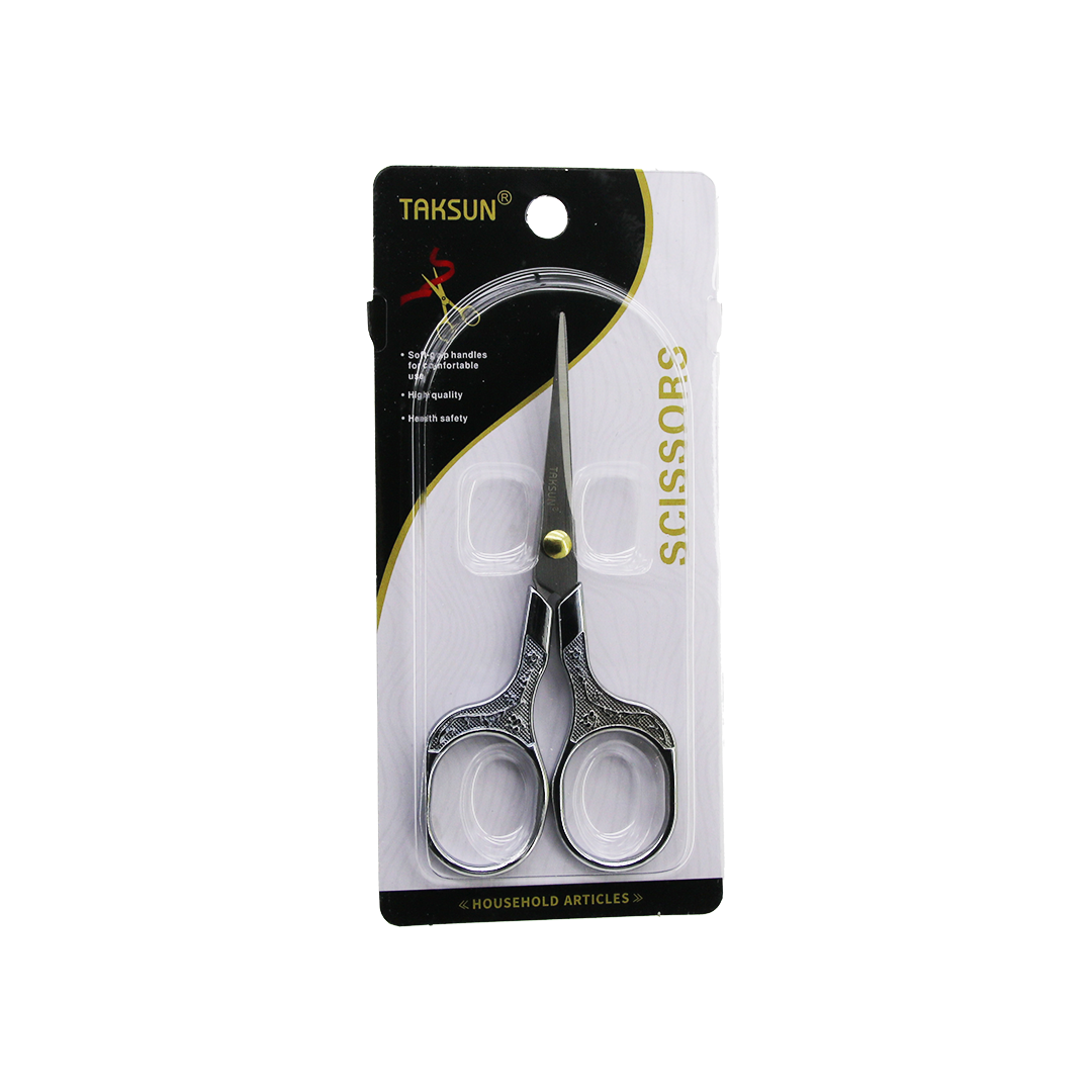 Bıyık Berber Makası 128x57 mm Çiçek Baskılı Sap