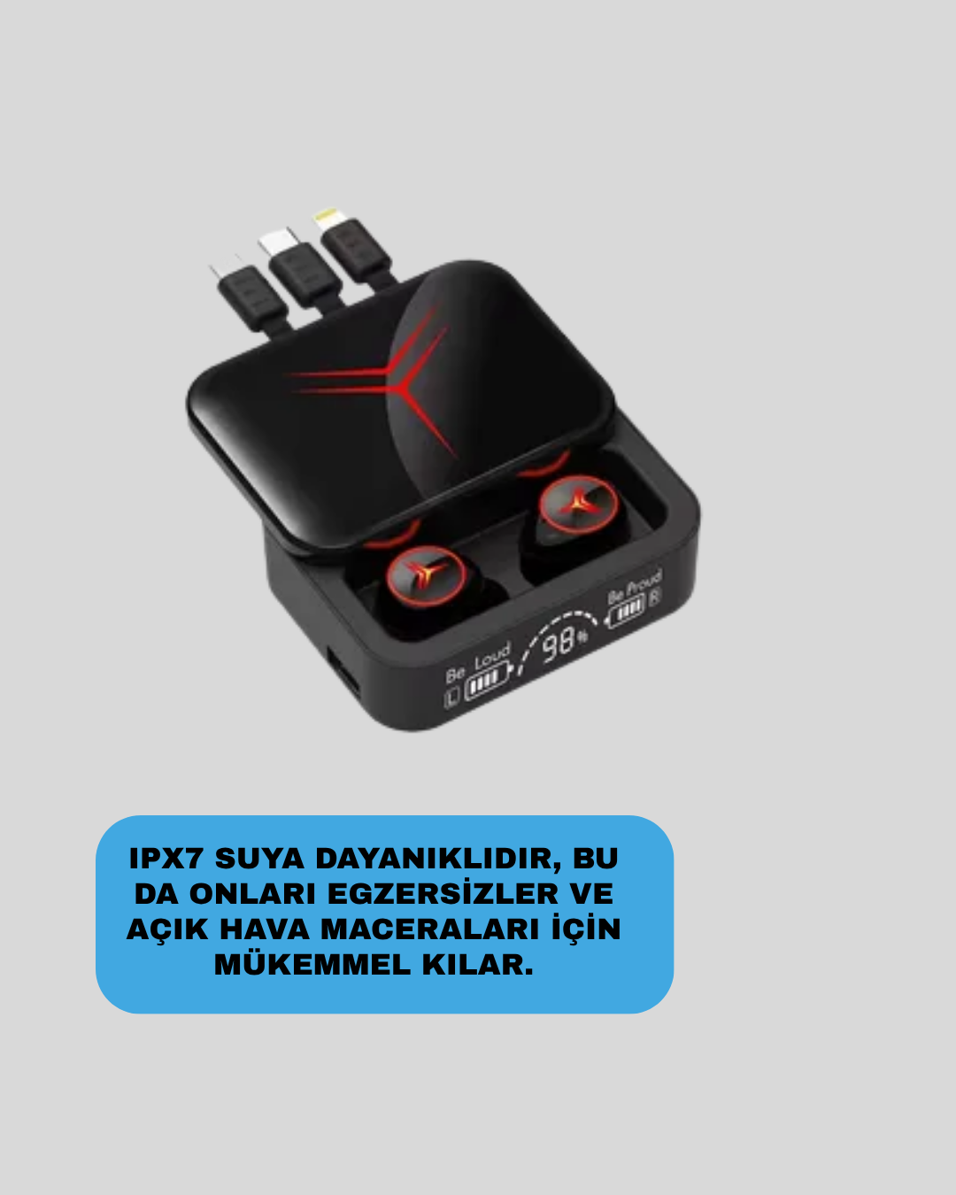 IPX6 Suya Dayanıklı Kablosuz Kulaklık – Hafif ve Taşınabilir Tasarım Yeni Nesil