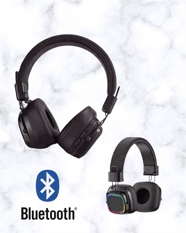Bluetooth 5.3 Rainbow Işıklı Kulak Üstü Kablosuz Kulaklık