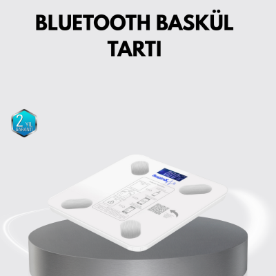 Bluetooth Akıllı Tartı – 8 Fonksiyonlu Dijital Baskül, 180 kg Kapasiteli